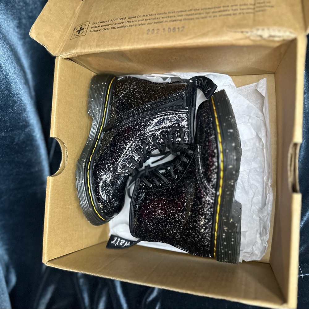 Dr. Martens Black Glitter Boots